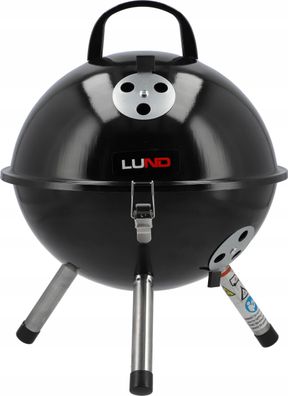 Holzkohlegrill 32 cm, Kugelgrill mit Deckel, Campinggrill