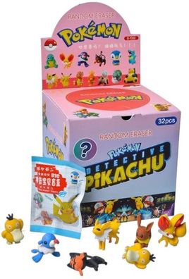 Pokémon Blind Box - 1 von 32 Radiergummi-Figuren