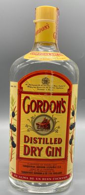 Gordon´s-Distilled Dry Gin-Abfüllung aus 1970er Jahre-1000ml-43%vol. Alc