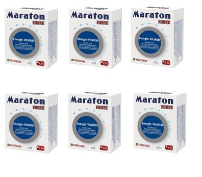 Maraton Forte , 120 Kapseln (6 X 20 Kapseln), Energie & Vitalität