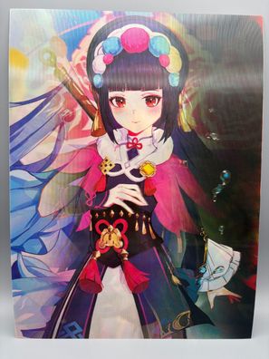 3D-Bild/Effekt-Flip-Anime-Genshin Impact-Diluc, Keping-30x40cm-ohne Rahmen