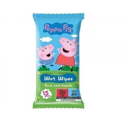 Peppa Pig Gesicht- und Handtuecher Strawberry, 15 Tuecher