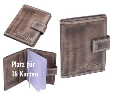 Echtleder Kreditkartenhülle, taupe
