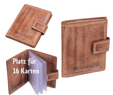 Echtleder Kreditkartenhülle, braun