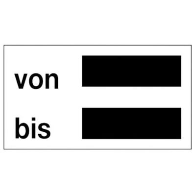 Zusatzschild-von-bis