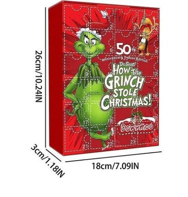 Weihnachten Adventskalender Figur Box 24 Stück Dr. Seuss Der Grinch Grünes Monster Mi