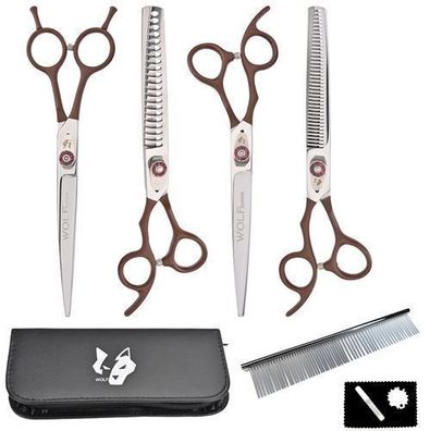 Friseurschere für Linkshänder, Groomerschere, 4-teiliges Set