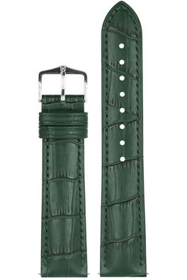 Hirsch Uhrenarmband Duke L 20 mm Leder Dunkelgrün 01028040-2-20