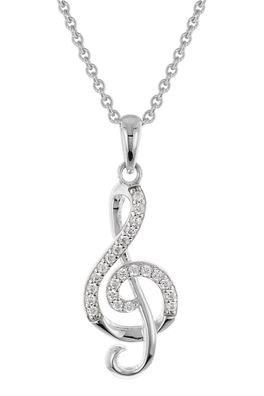 trendor Schmuck Halskette Mit Notenschlüssel 925 Silber Rhodiniert 28454