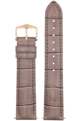Hirsch Leder-Armband für Uhren Duke M 20 mm Taupe 01028137-1-20