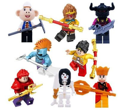 8pcs Bausteine Mini Action Figuren Spielzeug Hand Puppets