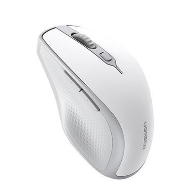 Ugreen MU101 Kabellose Ergonomische Maus, Dual-Mode Bluetooth & 2.4 GHz, Weiss