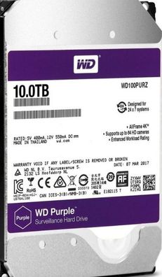 Westen Digital WD100PURZ 10TB, SATA 3,5"