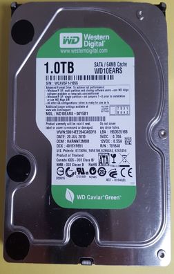 Western Digital WD10EARS 1TB SATA2 3,5"