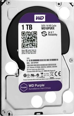 Western Digital WD10PURX Purple 1TB, SATA 3,5"