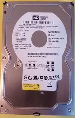 Western Digital WD1600AVVS AV-GP 160GB, SATA 3,5"