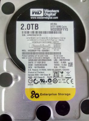 Western Digital WD2003FYYS 2TB SATA 3,5"