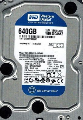 Western Digital WD6400AACS 640GB SATA 3,5"