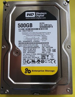 Western Digital WD5003ABYX 500GB SATA 3,5"
