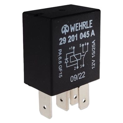 Mikro Relais | WEHRLE | 5-polig | Wechsler (CO) | 12V | 15/25A | mit Diode
