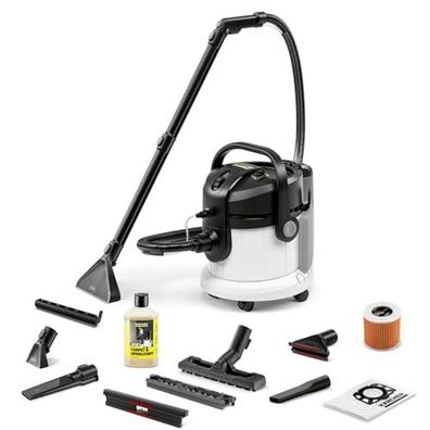 Kärcher Waschsauger SE 4 Plus, 2-in-1 Sprühsaugschlauch, Frischwassertank: 4 L, Schmu