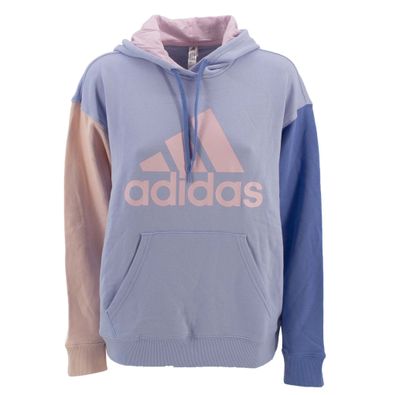 Adidas Big Logo Kapuzenpullover Damen Hoodie Blau