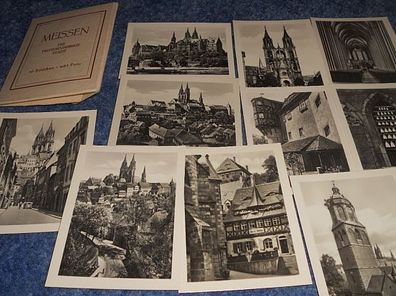 Leporello / Bildermappe--Meissen-die tausendjährige Stadt-10 Bildchen