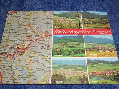 4989 / Ansichtskarte -Urlaubsgebiet Bayrischer Wald-Rimbach, Grafenwiesen, Kötzting...