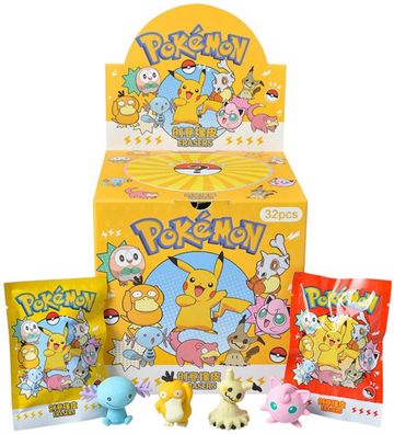 Pokémon Blind Box - Radiergummi - 1 von 32 Figuren
