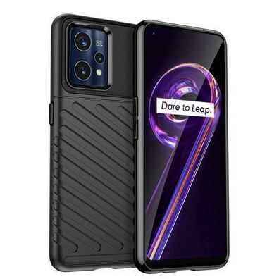 Realme 9 Pro+ Schutzhuelle - Elastische Panzerhuelle, Schwarz