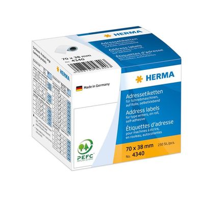 HERMA Adress-Etiketten, 70 x 38 mm, endlos, weiá
