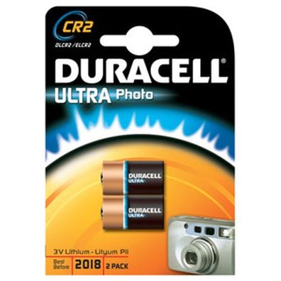 Duracell 030480 Foto-Batterie "ULTRA", Lithium, CR2, 2er Blister