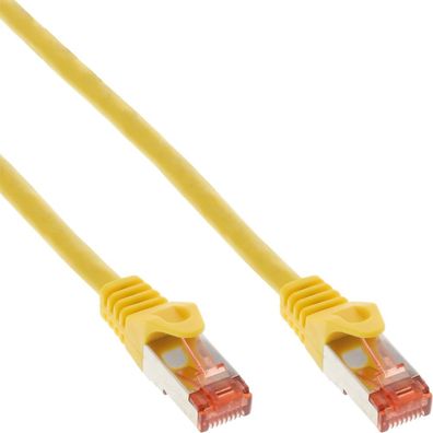InLine® 76412Y Patchkabel, S/FTP (PiMf), Cat.6, 250MHz, PVC, Kupfer, gelb, 1,5m