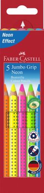 Faber Castell Buntstift Grip Jumbo 5,3 mm Neon 5er Etui