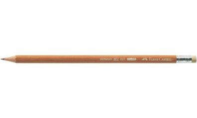 Faber Castell Bleistift 1117 HB braun mit Gummitip