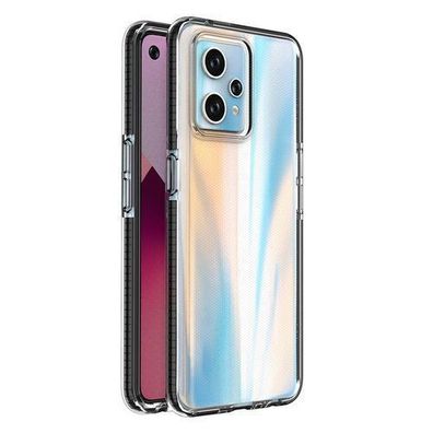Realme 9 Pro+/Realme 9 Silikon-Schutzhuelle mit Rahmen, Schwarz - Hochwertiges Et