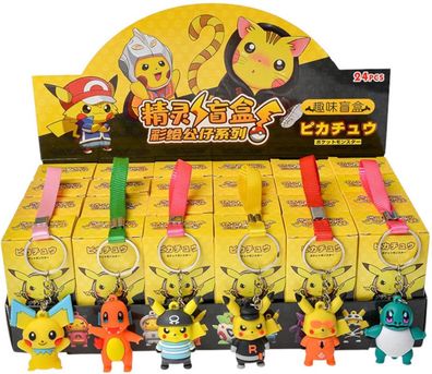 Pokémon Schlüsselanhänger Set - 24 Figuren - Party Box