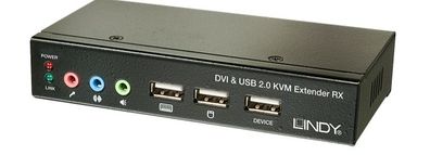 Lindy 39377 Ca6 KVM Extend DVI USB Audio 50m Extend DVI USB 2 50m Cat6