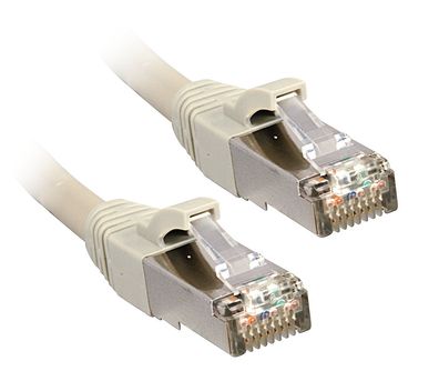 Lindy 45580 S/FTP Cat6 Kabel, grau 0.30m LSOH, inkl. Testprotokoll