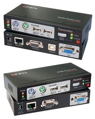 Lindy 39378 Ca5 KVM Extend Combo mit KVM Switches USB-PS/2 VGA bis 300m