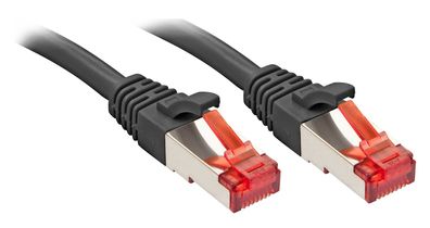 Lindy 47783 Cat6 S/FTP Kabel, schwarz, 10m Patchkabel