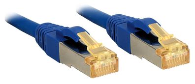 Lindy 47283 Patchkabel 10m RJ45 S/FTP LSOH, mit Cat7 Rohkabel, blau