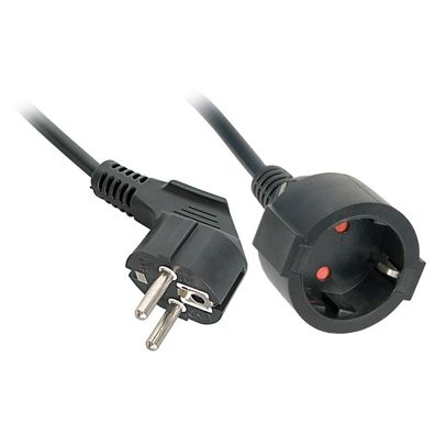 Lindy 30245 Schukon.-Verlängerungskabel, 5m Farbe: Schwarz