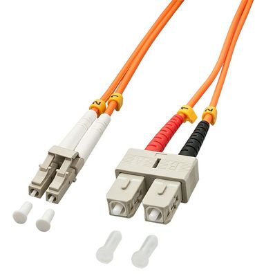 Lindy 46992 LWL-Duplexkabel LC/SC OM2 3m 50/125æm, Multimode