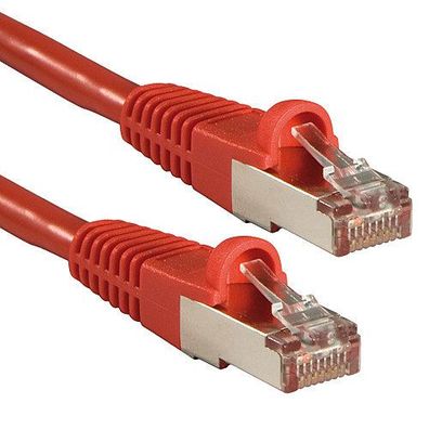 Lindy 47362 Basic Cat6 S/FTP Kabel, rot, 1.00m Patchkabel
