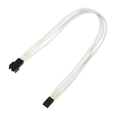 Nanoxia 3-Pin Molex Verlängerung - 30 cm - weiß