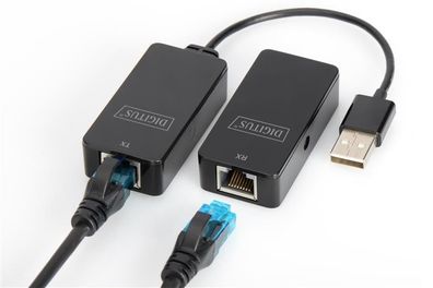 Digitus DA-70141 USB 2.0 Extender-Set PoE geeignet schwarz(S)
