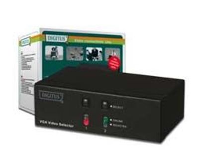 Digitus VGA Switch, 2-fach, 250 MHz, Metallgeh„use, schwarz