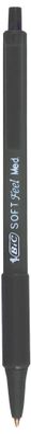 12x BIC 8373971/837390 Druckkugelschreiber Soft Feel Clic Grip schwarz