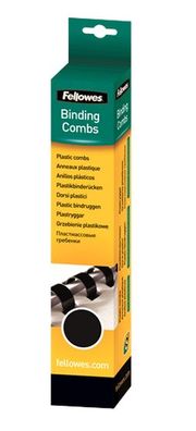 Fellowes Plastikbinder?cken, DIN A4, 21 Ringe, 14 mm, chwarz